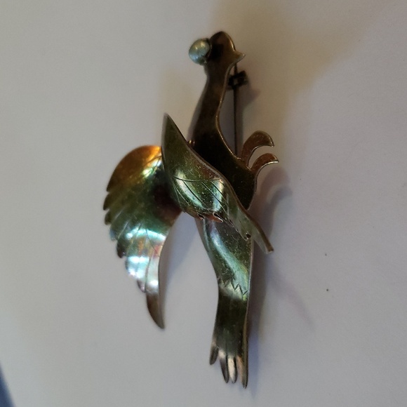 Vintage Sterling Silver Figural Bird Brooch with Pearl - Picture 2 of 5